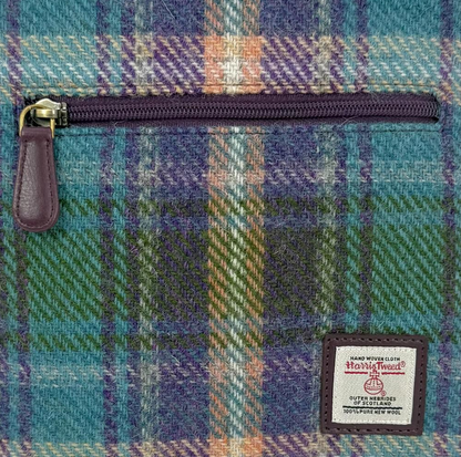 Green Purple Plaid Mini Backpack