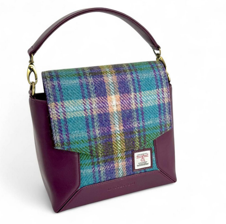Green Purple Plaid Highland Messenger Bag