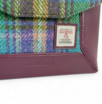 Green Purple Plaid Highland Messenger Bag