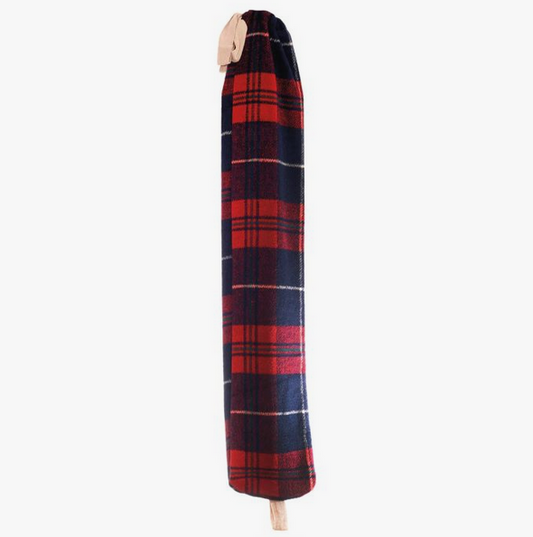 2L Red Tartan Long Hot Water Bottle