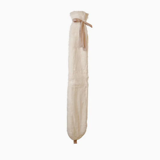 2L White/Beige Long Hot Water Bottle