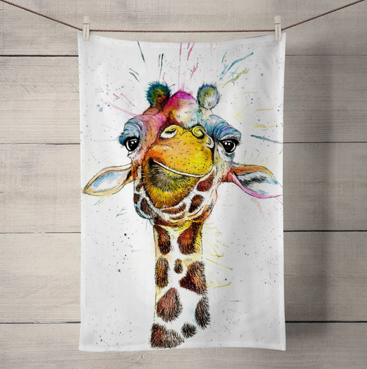 Splatter Giraffe Tea Towel