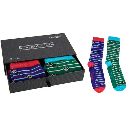 Boxed Football Bamboo Socks