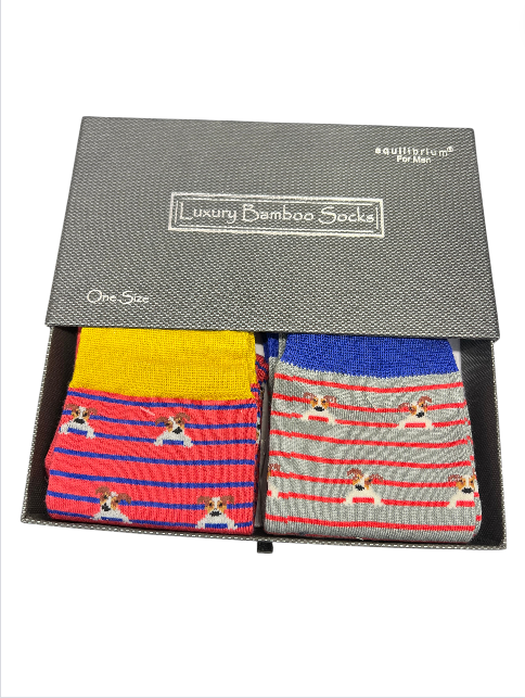 Boxed Dog Bamboo Socks