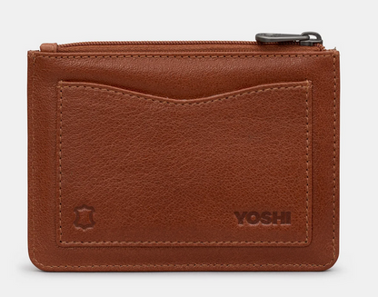 Green Highland Cow Harris Tweed Zip Top Purse