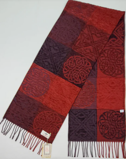 Garnet Jacquard Wool Scarf