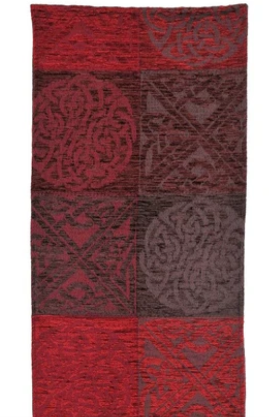 Garnet Jacquard Wool Scarf