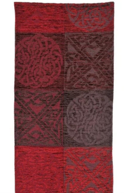 Garnet Jacquard Wool Scarf