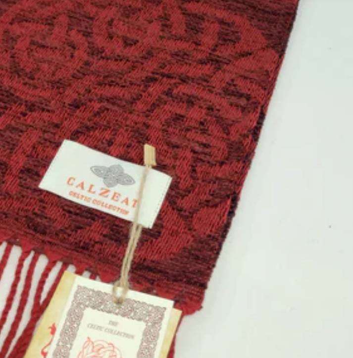 Garnet Jacquard Wool Scarf