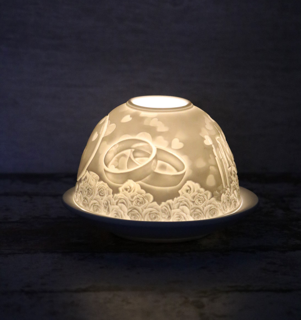 Small Dome Tealight Holder - Mr & Mrs