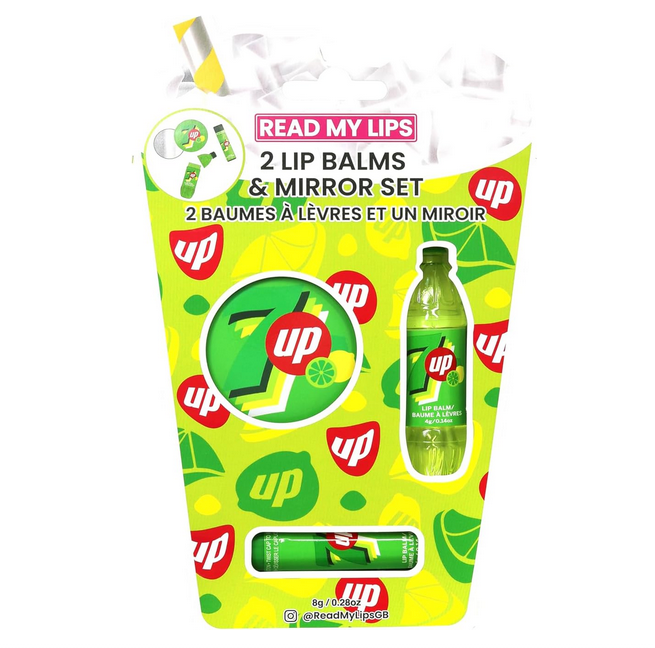 7 Up Lip Balm And Mirror Set