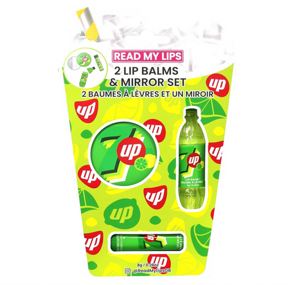 7 Up Lip Balm And Mirror Set