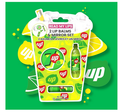 7 Up Lip Balm And Mirror Set