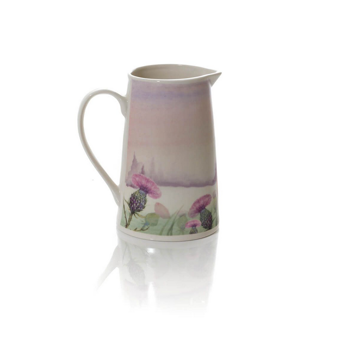 Highland Cow With Thistle Jug