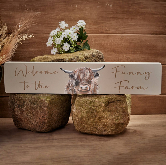 Welcome To the Funny Farm Plaque