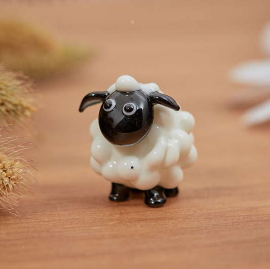 Glass Bobbly Sheep Ornament
