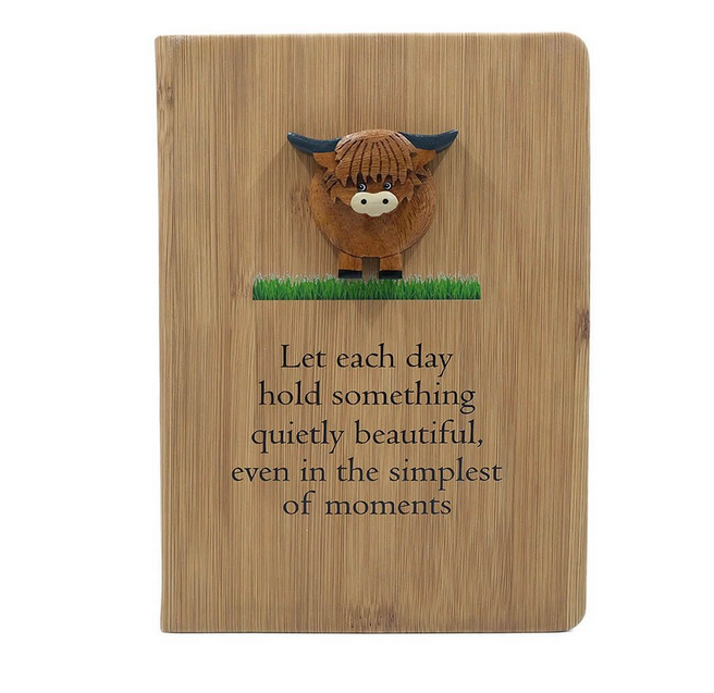 3D Highland Cow Notebook