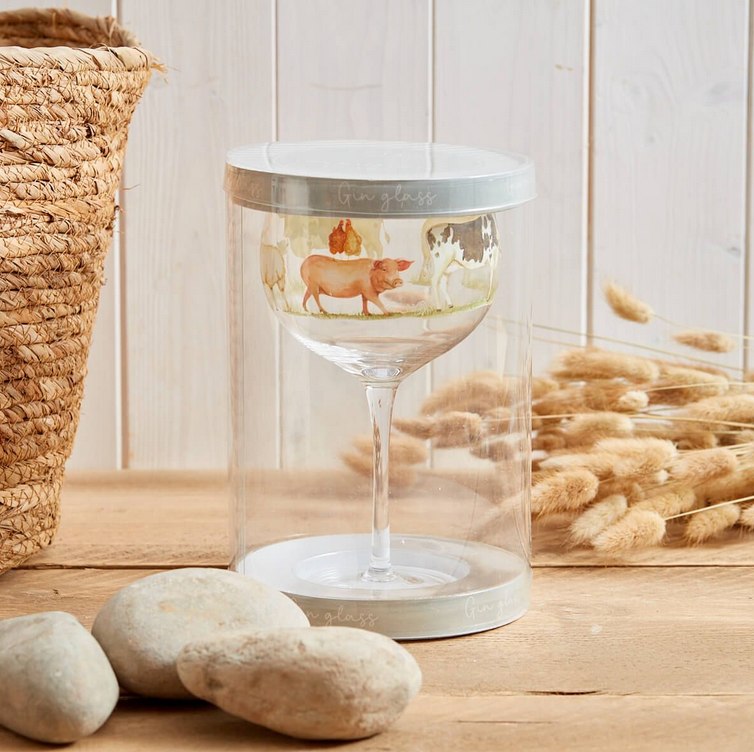 Farm Animal Gin Glass