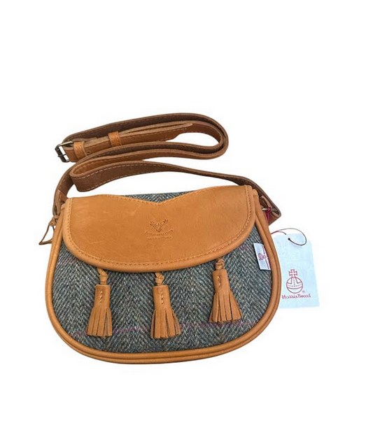 Camel And Green Cross Body Cartridge Bag