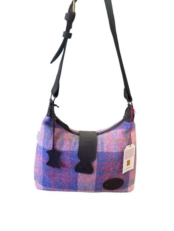 Deerskin Leather Pink Tartan Lola Handbag