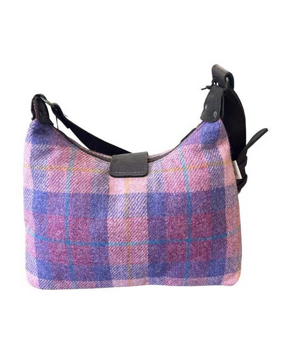 Deerskin Leather Pink Tartan Lola Handbag