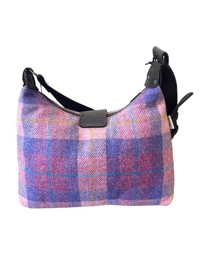Deerskin Leather Pink Tartan Lola Handbag