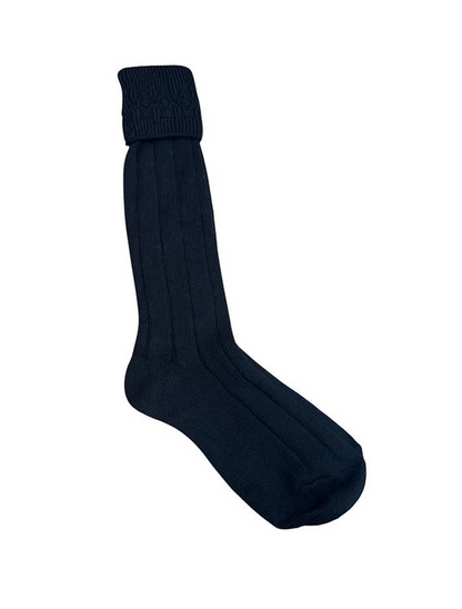 Black Kilt Hose Adults UK 4-7