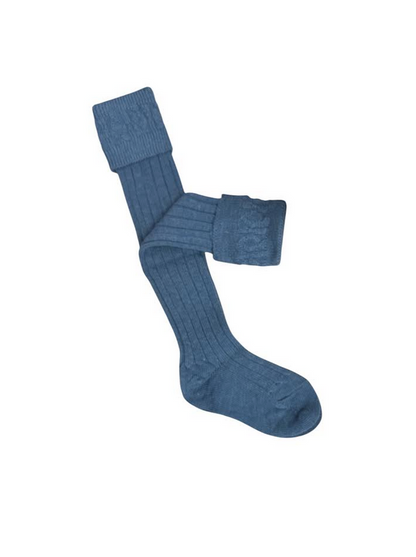 High Wool Lovat Blue Kilt Socks