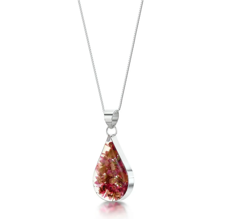 Heather Teardrop Sterling Silver Pendant