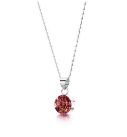 Heather Round Sterling Silver Pendant