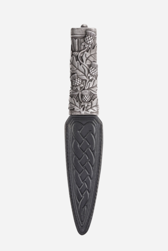 Scottish Wild Thistle Silver Sgian Dubh