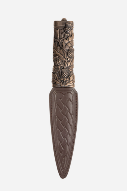 Scottish Wild Thistle Bronze Sgian Dubh