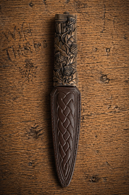 Scottish Wild Thistle Bronze Sgian Dubh