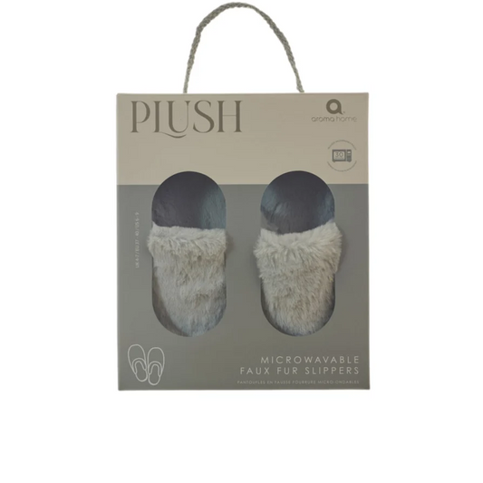 Microwavable Grey Mule Slippers