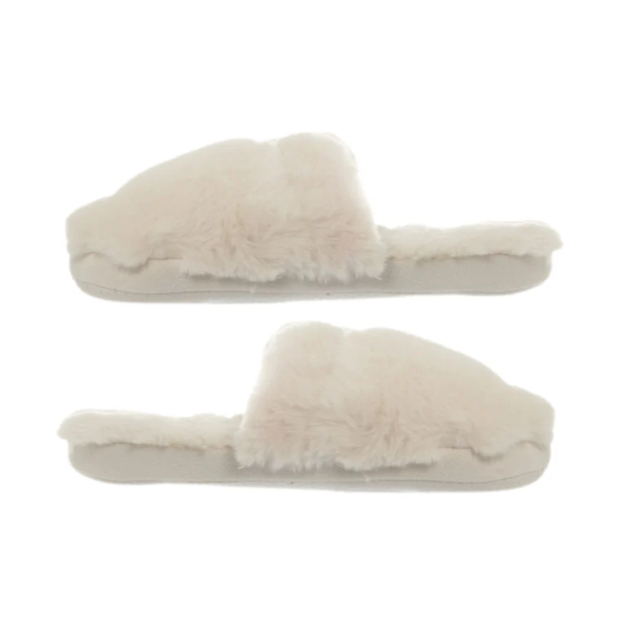 Microwavable Cream Mule Slippers