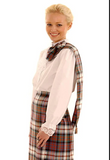 Scottish 100% Wool Tartan Ladies Mini Sash with Rosette - Gordon Ancient