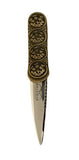 Stunning Pewter Thistle Pattern Handle Scottish Highland Sgian Dubh - Available In 4 Finishes