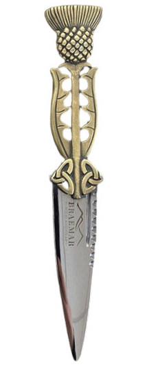 Stunning Pewter Thistle Handle Scottish Highland Sgian Dubh - Available in 4 Finishes