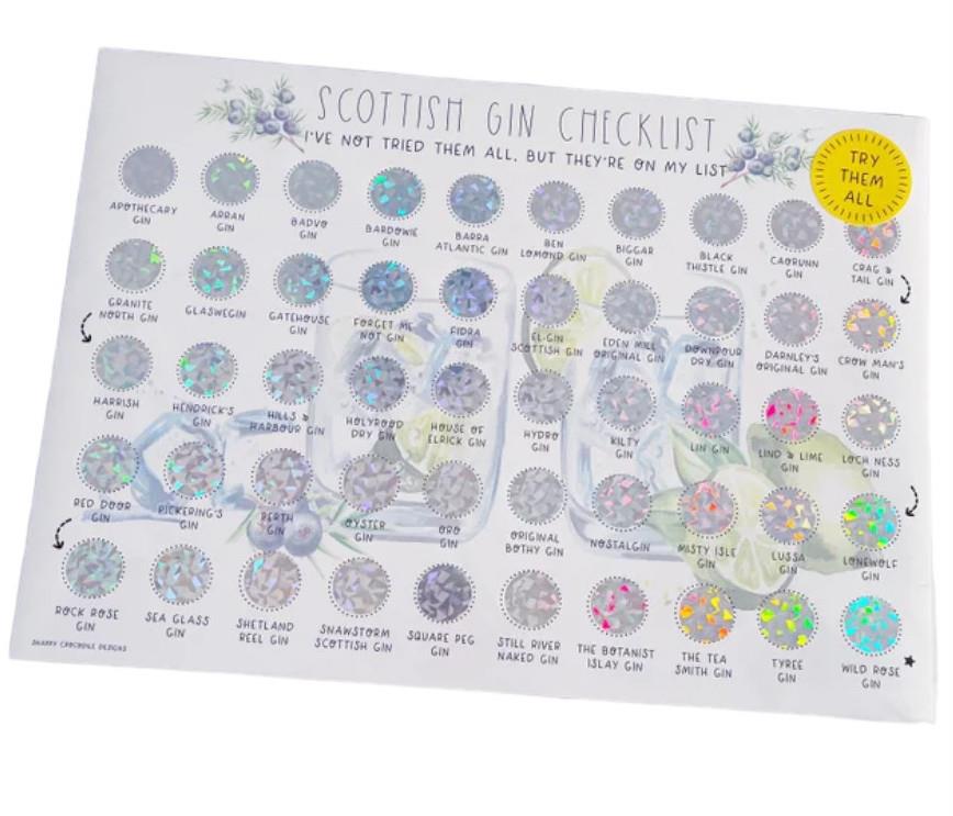 Scottish Gin Scratch Poster