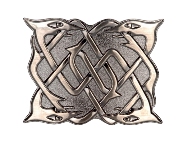 Antique Celtic Serpent Kilt Buckle