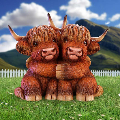 Highland Hug Cow Ornament
