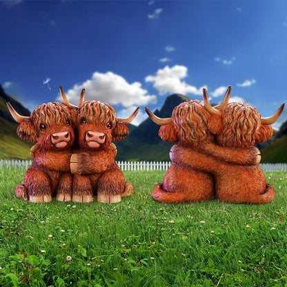 Highland Hug Cow Ornament