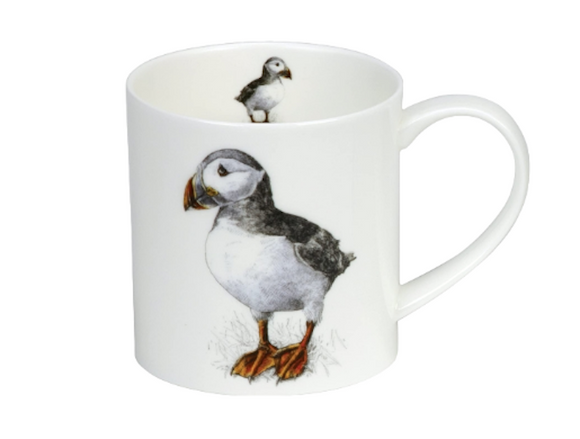 Lovely Dunoon Ceramics Sea Life Puffin Bird Orkney Style Mug