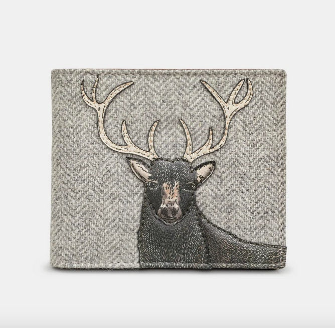 Grey Brown Highland Stag Wallet