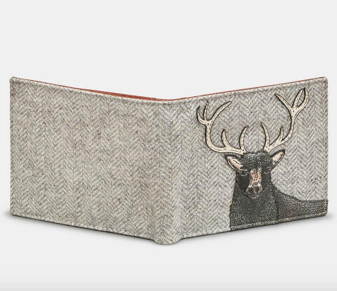 Grey Brown Highland Stag Wallet