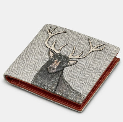 Grey Brown Highland Stag Wallet