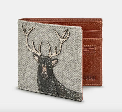 Grey Brown Highland Stag Wallet