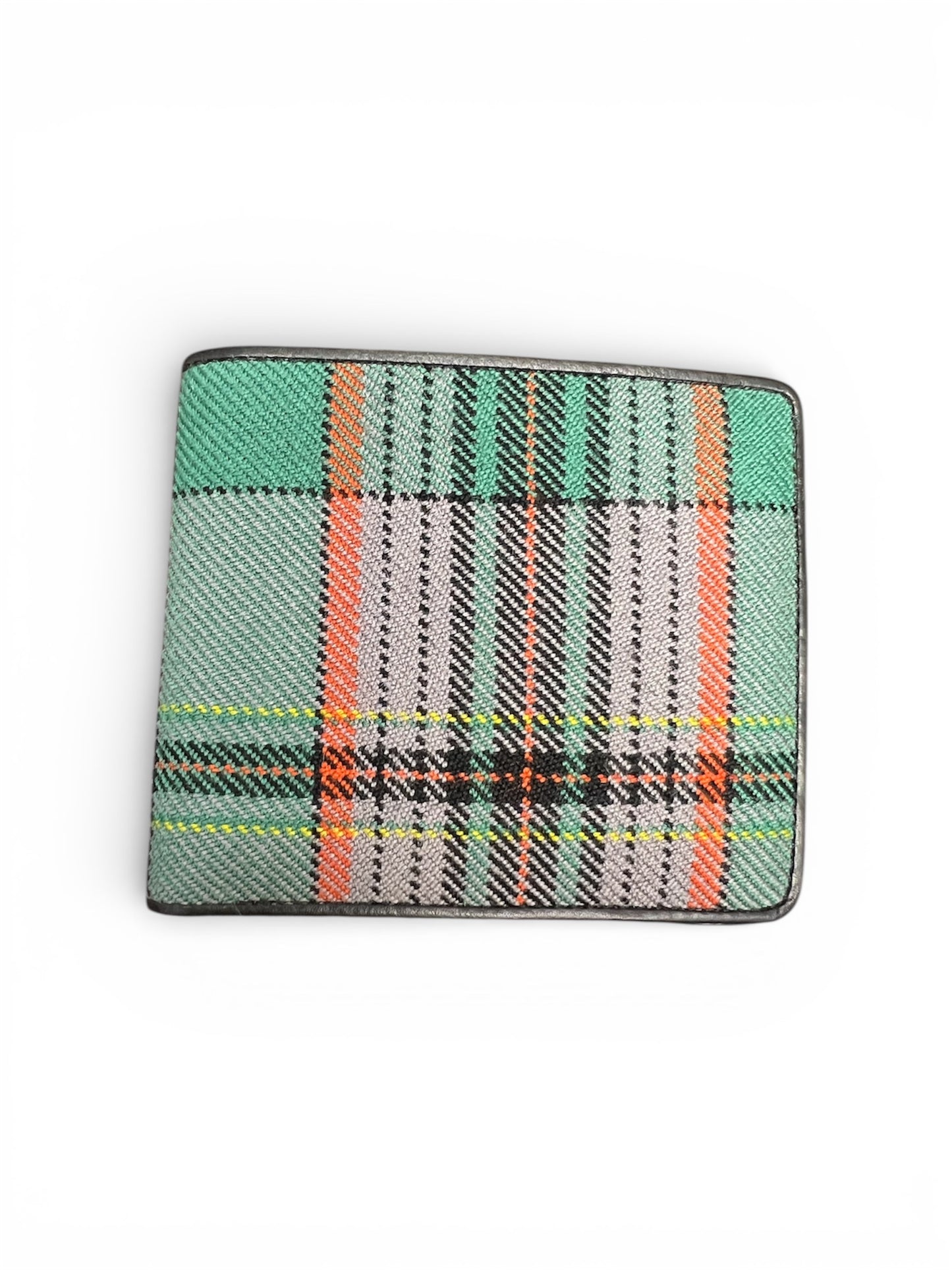 100% Scottish Tartan & Real Leather Mens Wallet - Craig Ancient
