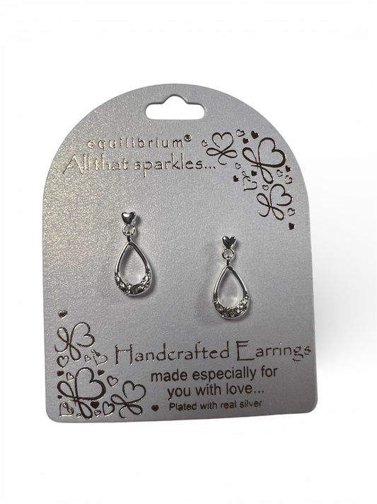 Teardrop Stud Drop Earrings