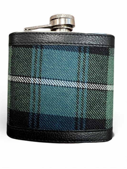 Tartan Hip Flask - Lamont Muted